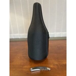Caddy O Insulated Wine Bottle Carrier Tote With Shoulder Strap And Corkscrew